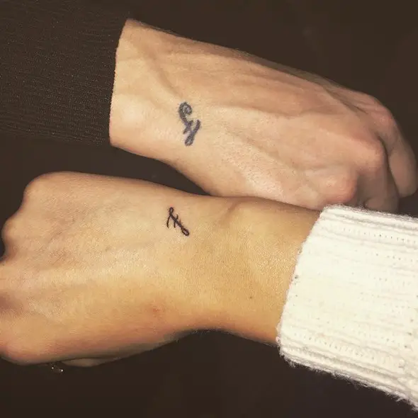 small tattoo for brother and sister sibling tattoos