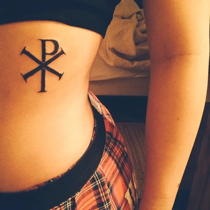 Chi-rho-tattoo-on-rib-represents-Christ