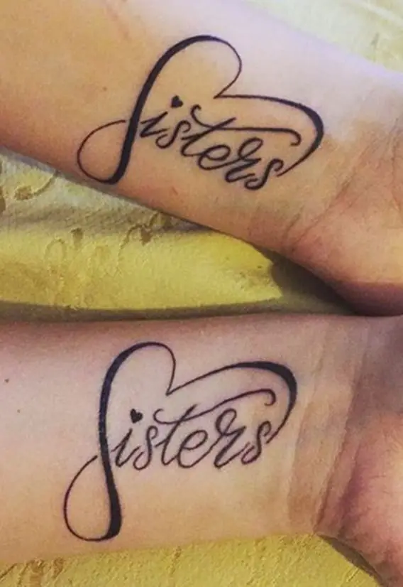 Sisters together forever infinity tattoos
