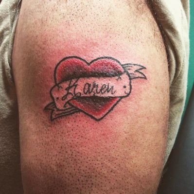 30 Beautifully Touching Tattoos Of Hearts With Names | Spiritustattoo.com