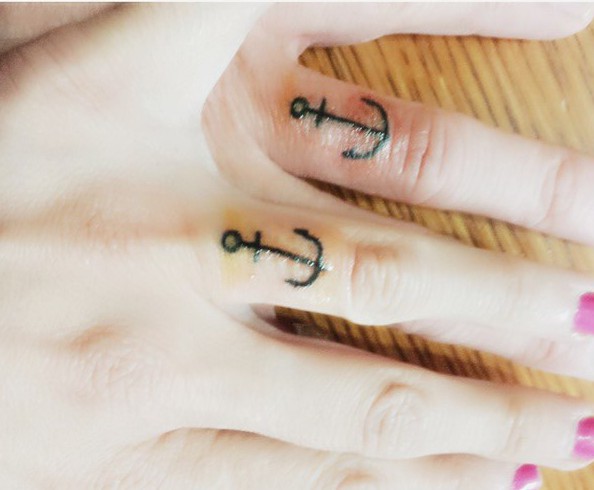 anchor wedding band tattoos
