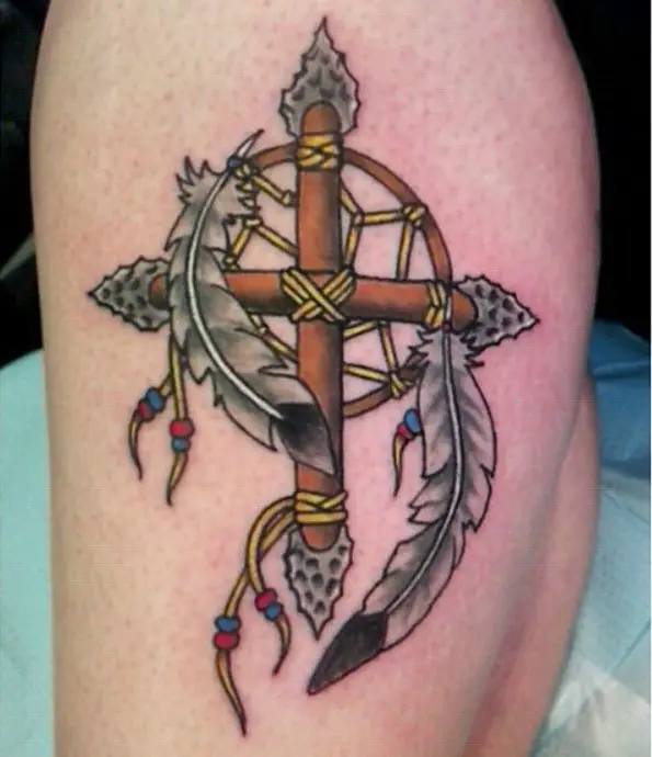 arrowhead dreamcatcher tattoo
