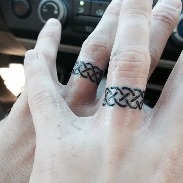 celtic knot wedding ring tattoos