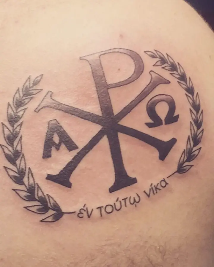 chi-rho-tattoo-design-with the greek-lettering