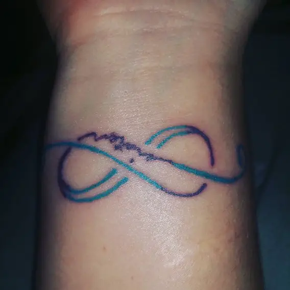 double infinity tattoo with sisters designs