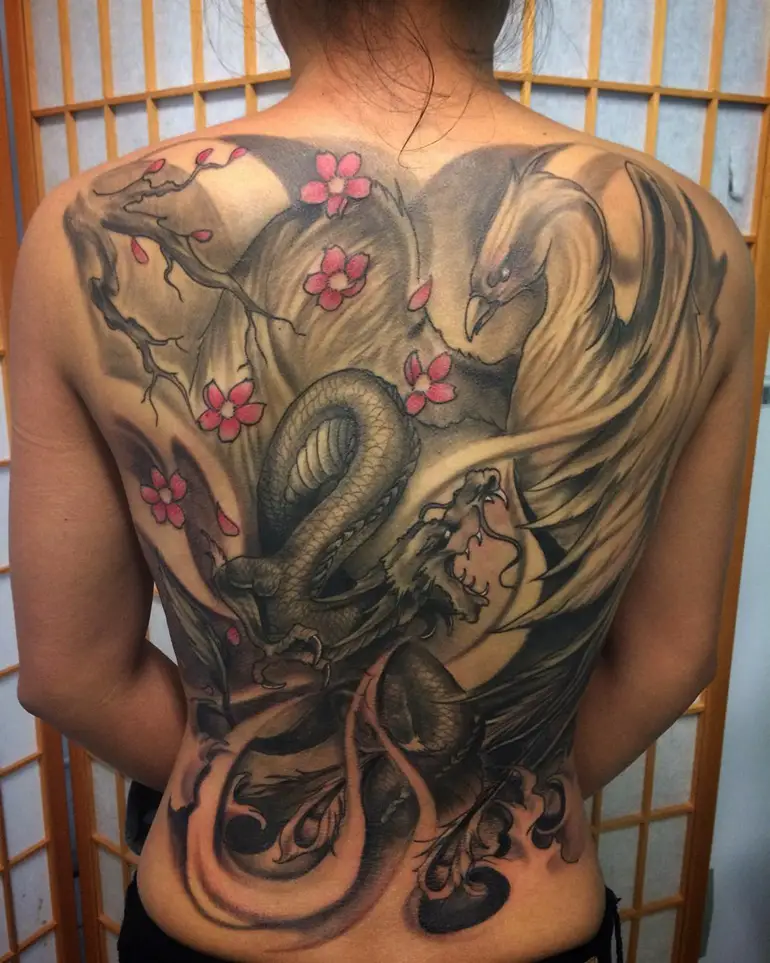 dragon-and-phoenix-tattoo-for-women