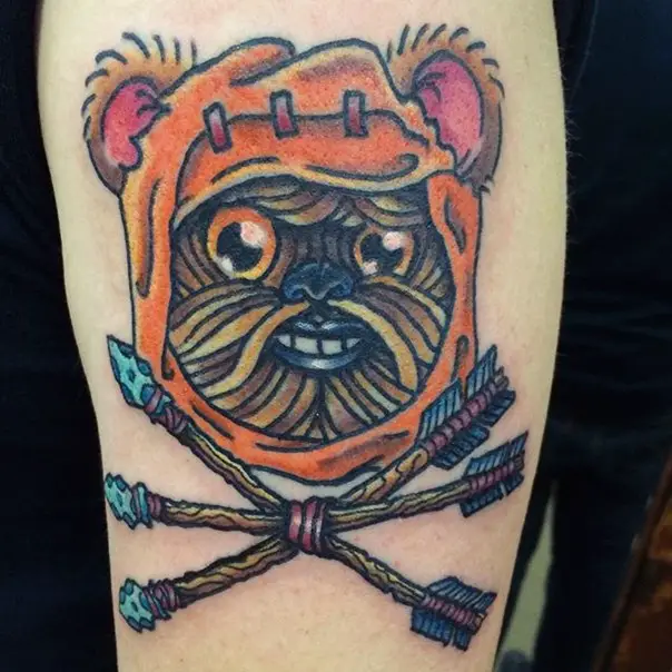 ewok star wars tattoo-21