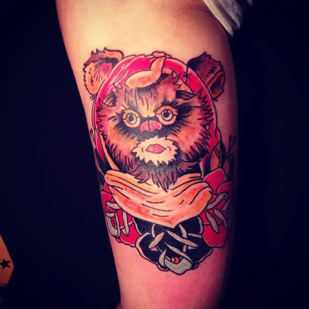 ewok star wars tattoo-3