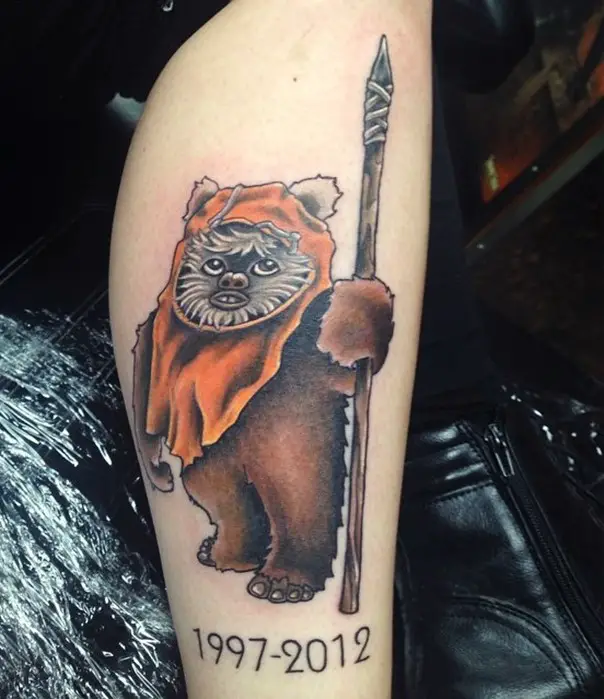 ewok star wars tattoo-5