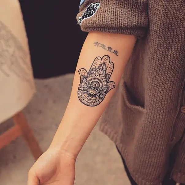 hamsa hand mandala tattoo