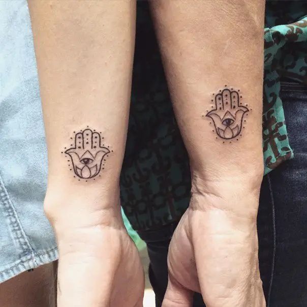 hamsa hand tattoo for couples