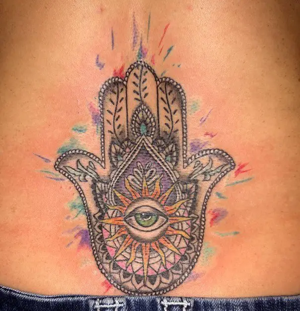 hamsa hand tattoos-12