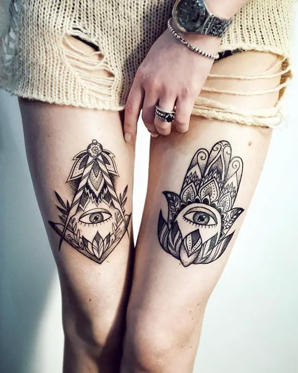 hamsa hand tattoos-2