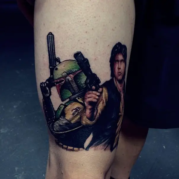 han solo star wars tattoo-9