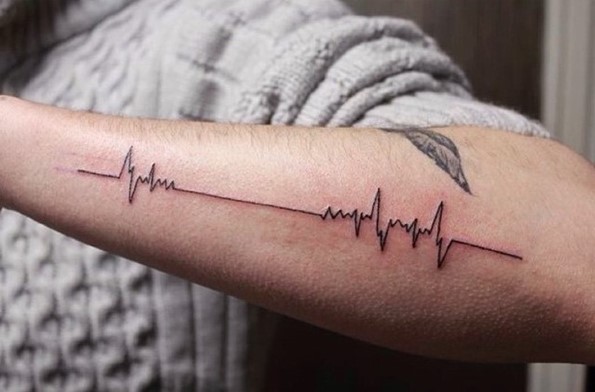 heartbeat lifeline tattoo-3