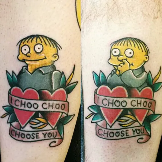 his and hers matching simpson tattoos