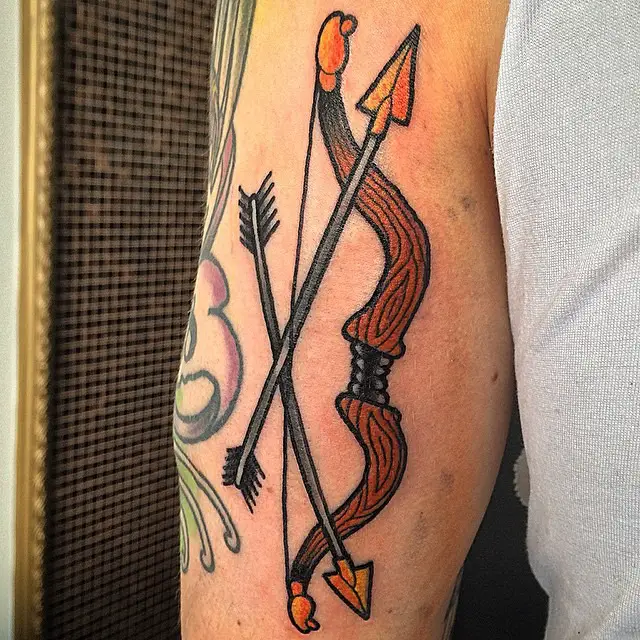 hunter-bow-and-arrow-tattoo-for-men