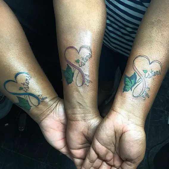 infinity sister tattoo ideas for 3