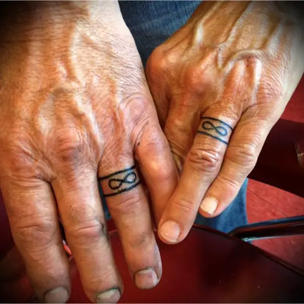 infinity symbol wedding band tattoo