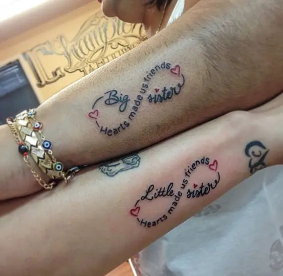infinity tattoo with sisters