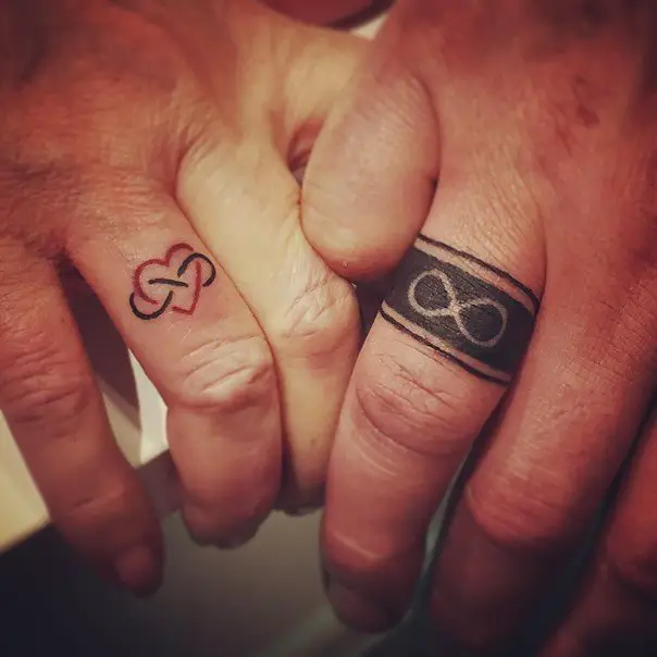 infinity wedding band tattoo ideas