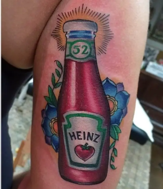 ketchup bottle tattoos sleeves