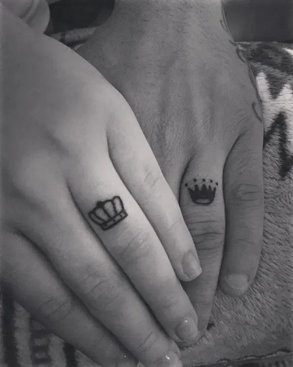 king queen wedding ring tattoo