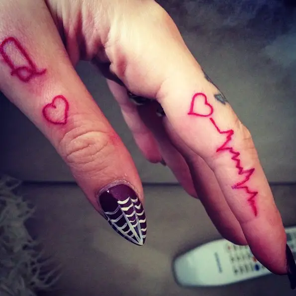 lifeline tattoo on finger-1
