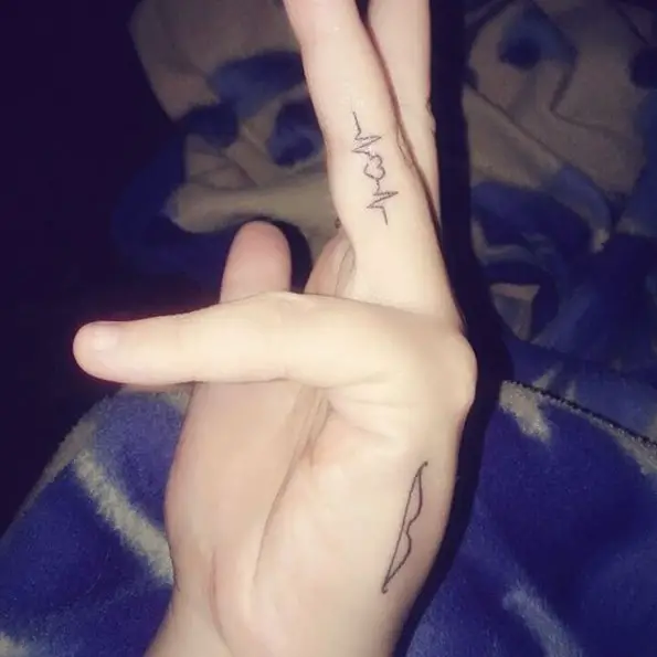 lifeline tattoo on finger-7