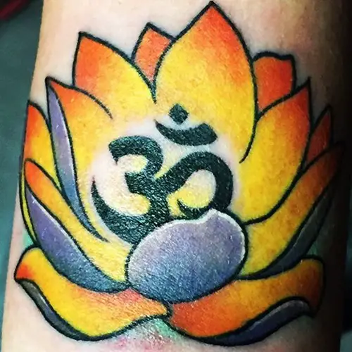 lotus flower om tattoo designs
