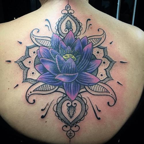 lotus purple tattoo