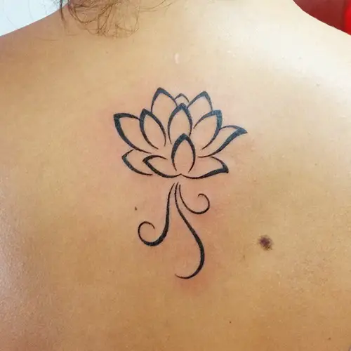 lotus flower tattoo tribal