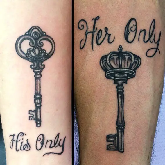 matching his and hers keys attoos pictures