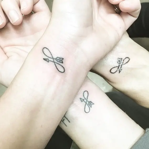 matching sister infinity tattoos