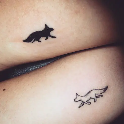 matching-tiny-fox-tattoo-designs