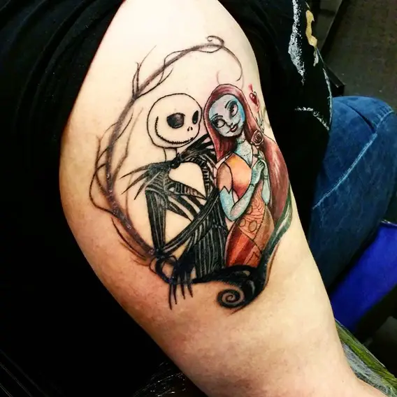 nightmare before christmas arm tattoo