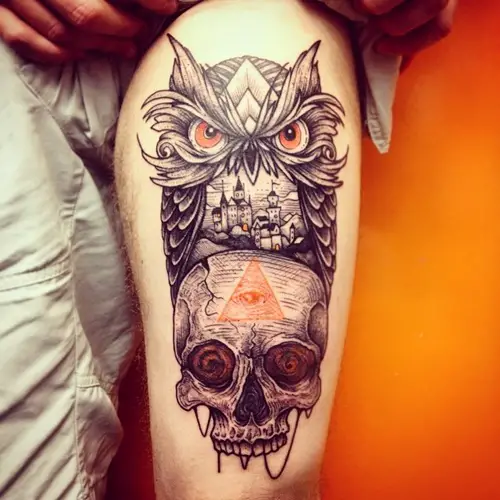 owl-and-skull tattoo-10
