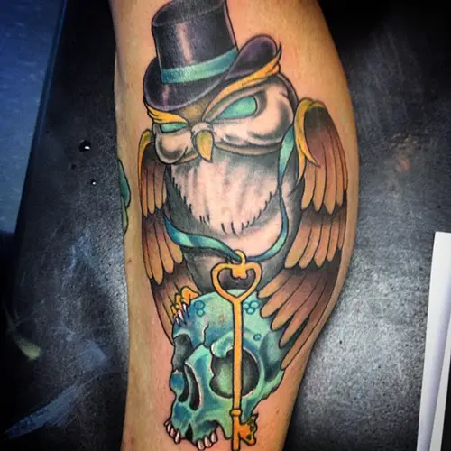 owl-and-skull tattoo-11