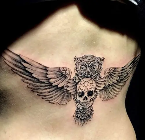 owl-and-skull tattoo-29