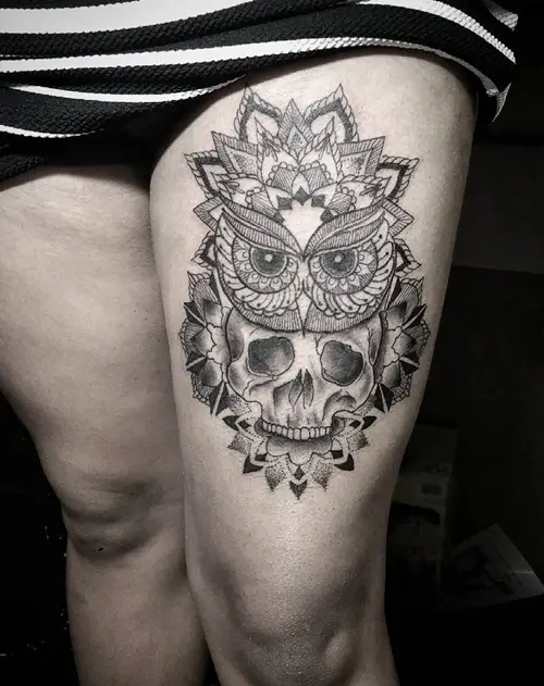 owl-and-skull tattoo-33