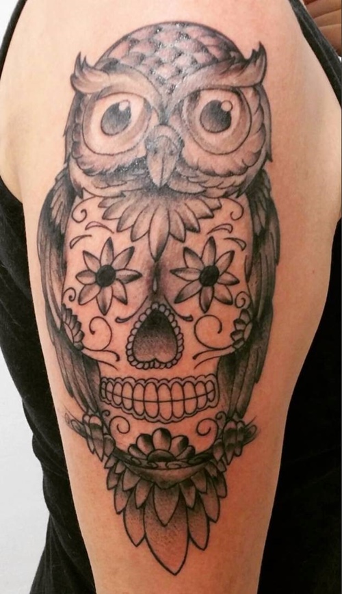 owl-and-skull tattoo-38