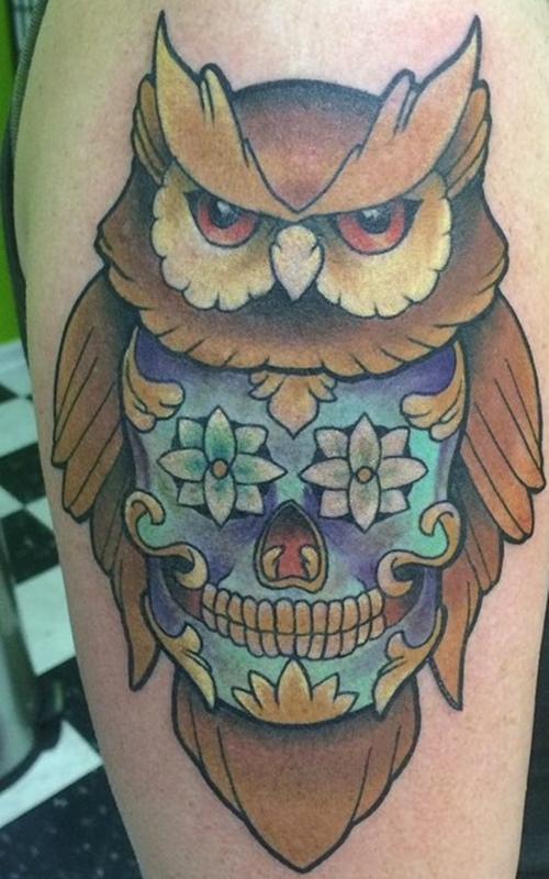 owl-and-skull tattoo-40