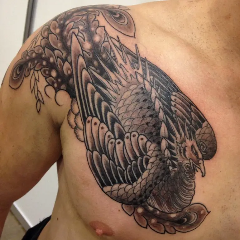 phoenix-tattoo-shoulder-chest