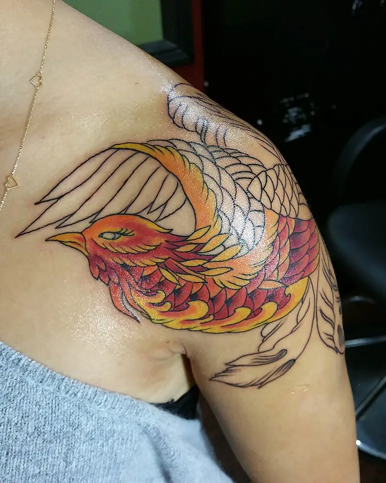 phoenix-tattoos-for-women-on-shoulder