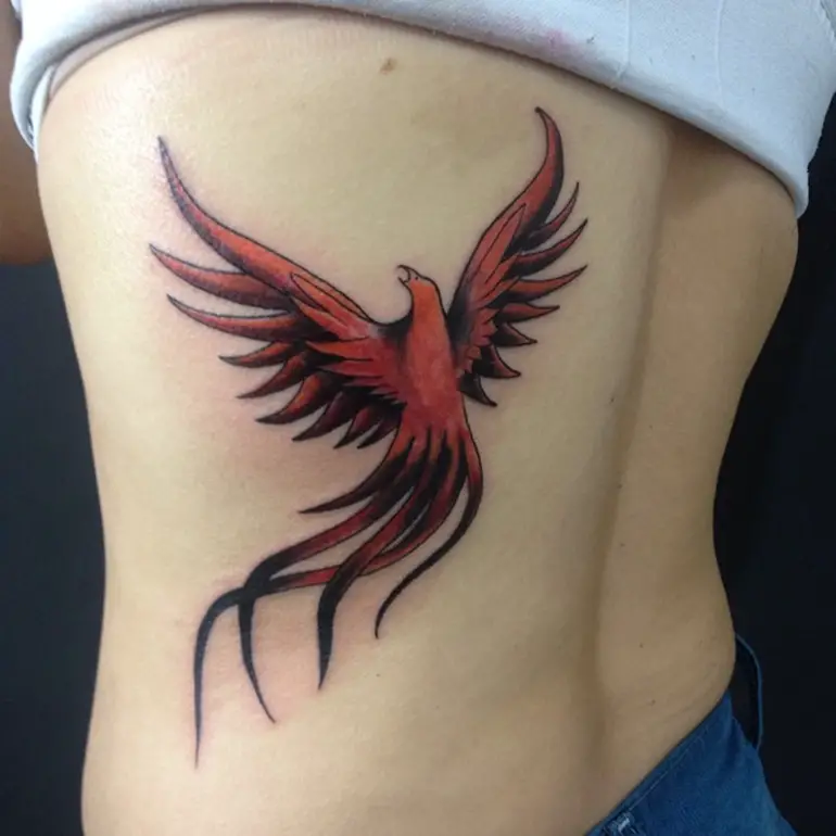 phoenix-tattoos-for-women-with-flames