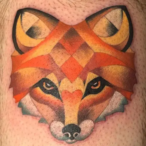 red-fox-head-geometric-tattoo-ideas