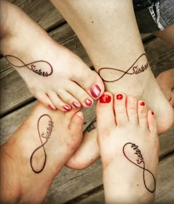 sister infinity tattoo ideas
