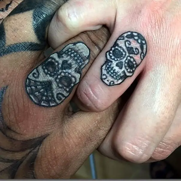 skull wedding band tattoos