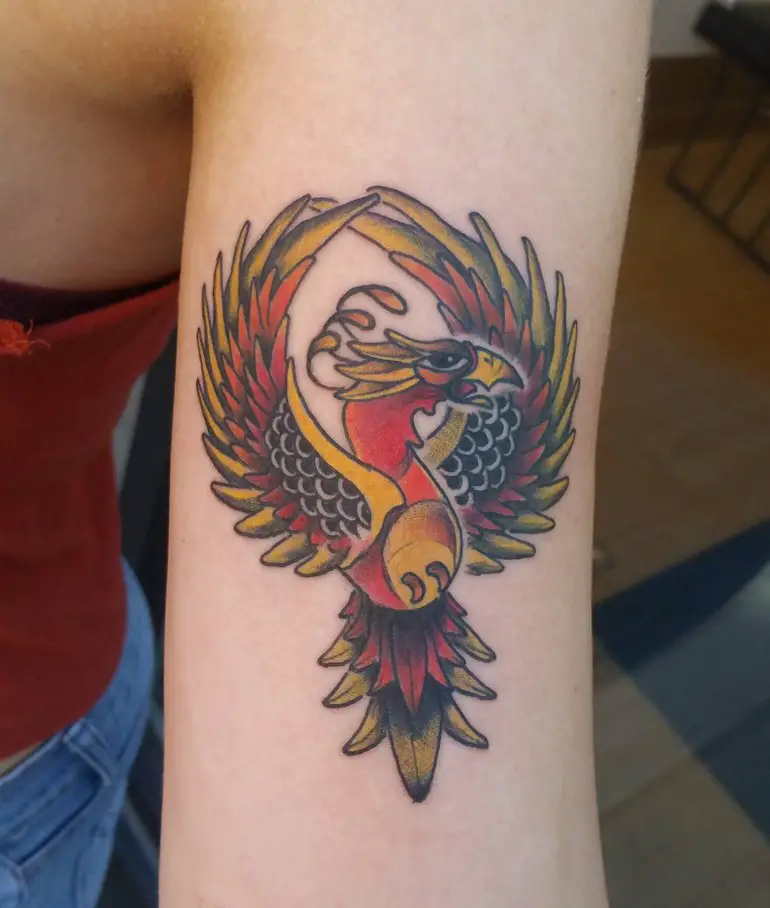 small-traditional-phoenix-tattoo