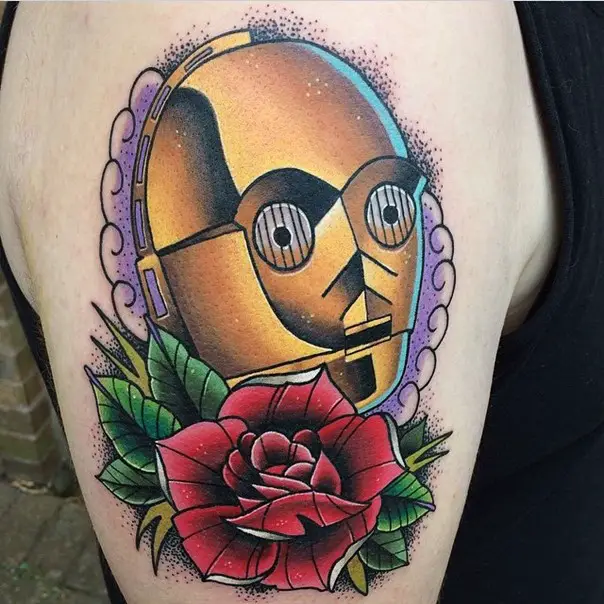 star wars c-3po tattoo-4